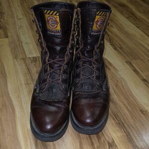 Justin Boots Dark Brown Leather Men's Boots